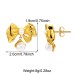 E01200G Women Stainless Steel Bow Tie Earring 