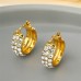 E01202G Women Crystal Pave Stainless Steel Earring