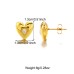 E01203G Women Stainless Steel Heart Earring 