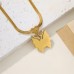 N05990G Stainless Steel Butterfly Necklace 