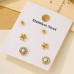 E01193G 3 Pair Women Stud Earring Set 