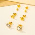 E01193G 3 Pair Women Stud Earring Set 