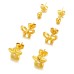 E01194G 3 Pair Women Stud Star Bow Tie Earring set