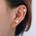 E01196G 3 Pair Women Zircon Stud Earring Set 