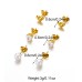 E01196G 3 Pair Women Zircon Stud Earring Set 